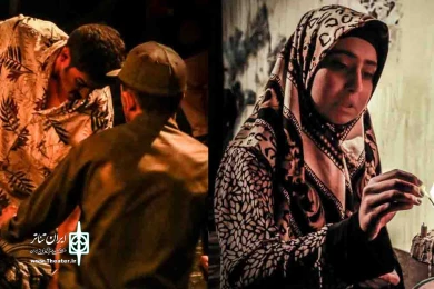 نمایش پشت کلانتری کوچه اول کنار تیر چراغ برق