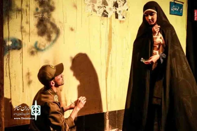 نمایش پشت کلانتری کوچه اول کنار تیر چراغ برق