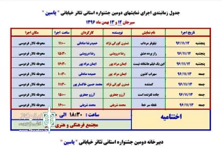 دومین جشنواره تئاتر خیابان «یاسین» در سیرجان برگزار می شود