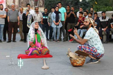 گزارش تصویری اجرای نمایش خیابانی «دریابان» در پنجمین همایش سراسری تئاتر مردمی خرداد