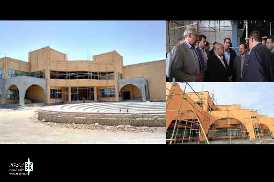 بازدید استاندار کرمان از عملیات اجرایی ساخت تالار مرکزی شهر کرمان 2