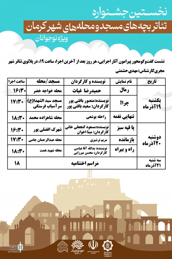برگزاری نخستین جشنواره تئاتربچه های مسجد و محله های شهر کرمان 2
